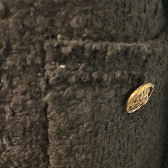 Zara Double Breasted Tweed Black Jacket Size M - Picture 6 of 12